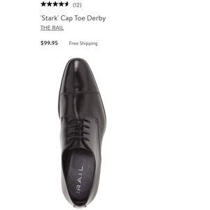 “Stark” Cap Toe Derby | black leather dress shoes